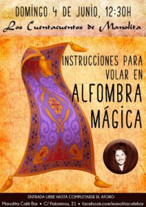 Instrucciones para volar en alfombra mágica, Manolita Café Bar, Salamanca