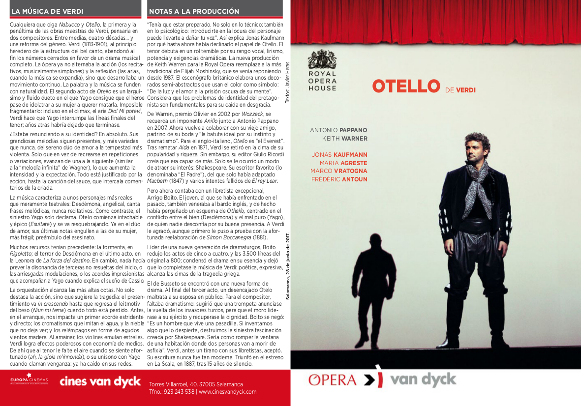 Otello, Cines Van Dyck, Salamanca