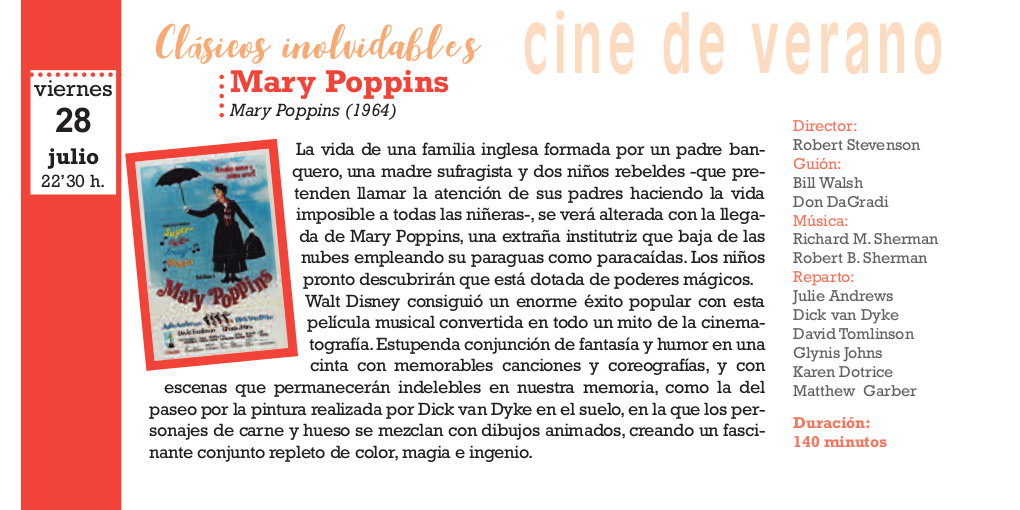 Mary Poppins, Cine al Aire Libre