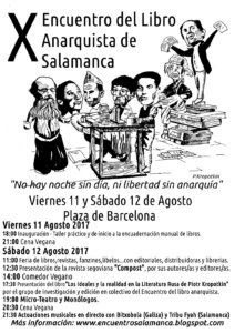 X Encuentro del Libro Anarquista de Salamanca