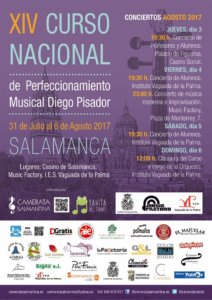 XIV Curso Nacional de Perfeccionamiento Musical Diego Pisador, Agosto 2017