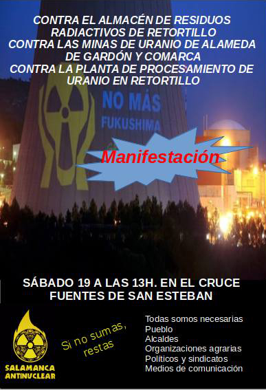 Asamblea Salamanca Antinuclear, Agosto 2017