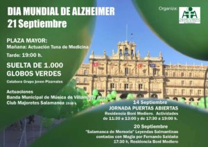 Día Mundial del Alzheimer Plaza Mayor AFA Salamanca Septiembre 2017