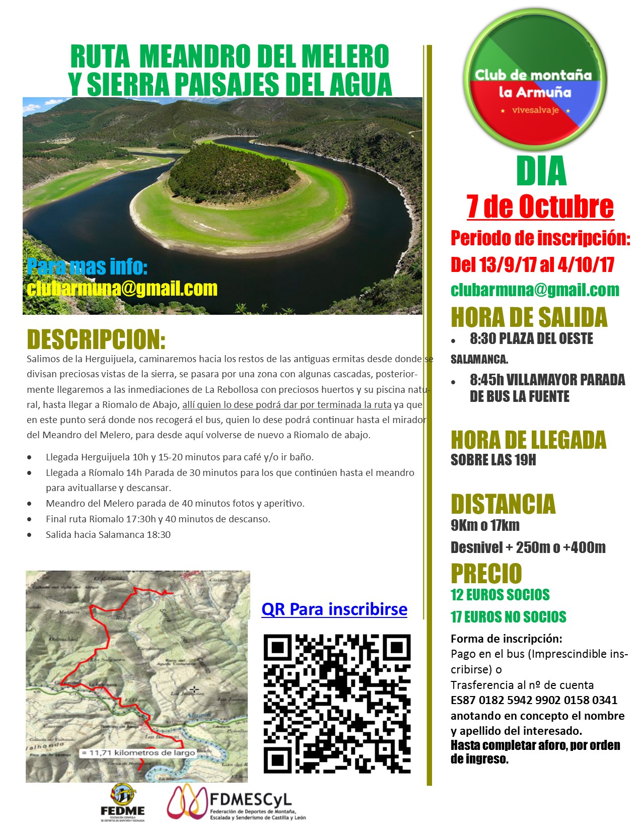 Ruta Meandro Melero y Sierra Paisajes del Agua La Armuña Octubre 2017