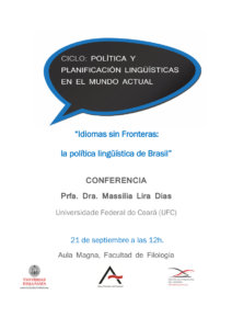 Massilia Lira Dias Idiomas sin Fronteras la política lingüística de Brasil Universidad de Salamanca Septiembre 2017