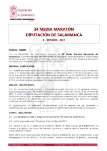 XXXIV Media Maratón Diputación de Salamanca, 2017