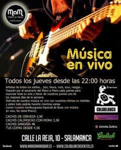 Música en Vivo Bar Mano a Mano Salamanca 2017-2018