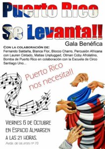 Gala Benéfica Puerto Rico se Levanta!! __Almargen Salamanca Octubre 2017