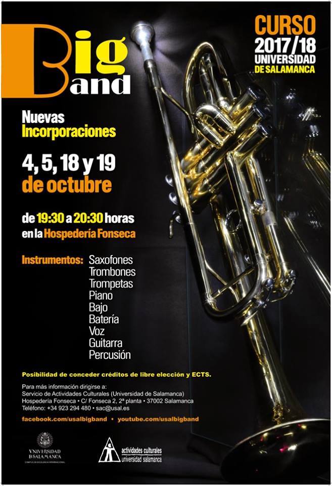 Te apuntas a la Big Band de la Universidad de Salamanca