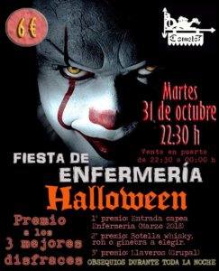 Fiesta de Enfermería Halloween Camelot Salamanca Octubre 2017