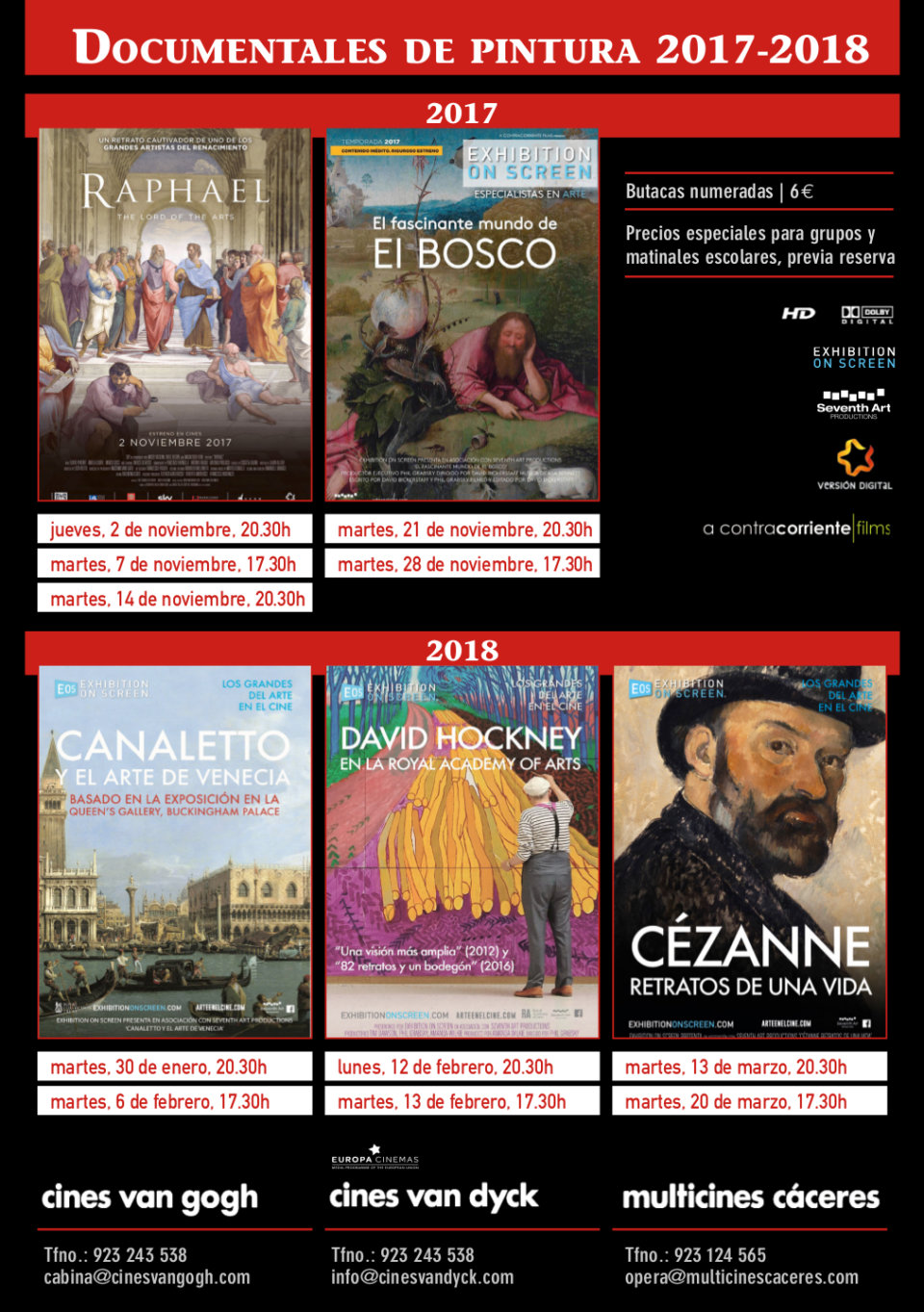 Documentales de Pintura 2017-2018 Cines Van Dyck Salamanca