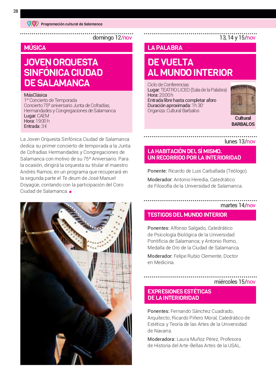 CAEM Joven Orquesta Sinfónica Ciudad de Salamanca Noviembre 2017