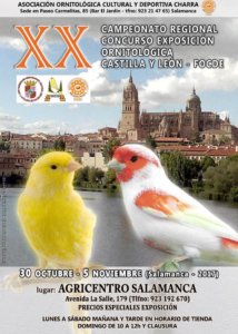 XX Campeonato Regional Concurso Exposición Ornitológica de Castilla y León - FOCDE Salamanca 2017