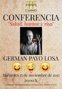 Casino de Salamanca Germán Payo Losa Salud, humor y risa Noviembre 2017