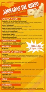 Cartel Café Bar Nº8 Jornadas del Queso Salamanca Noviembre 2017