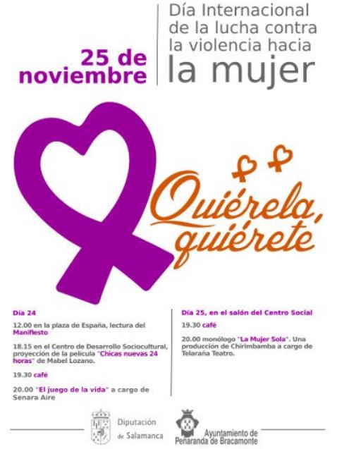 Día Internacional contra la Violencia hacia la Mujer Peñaranda de Bracamonte Noviembre 2017