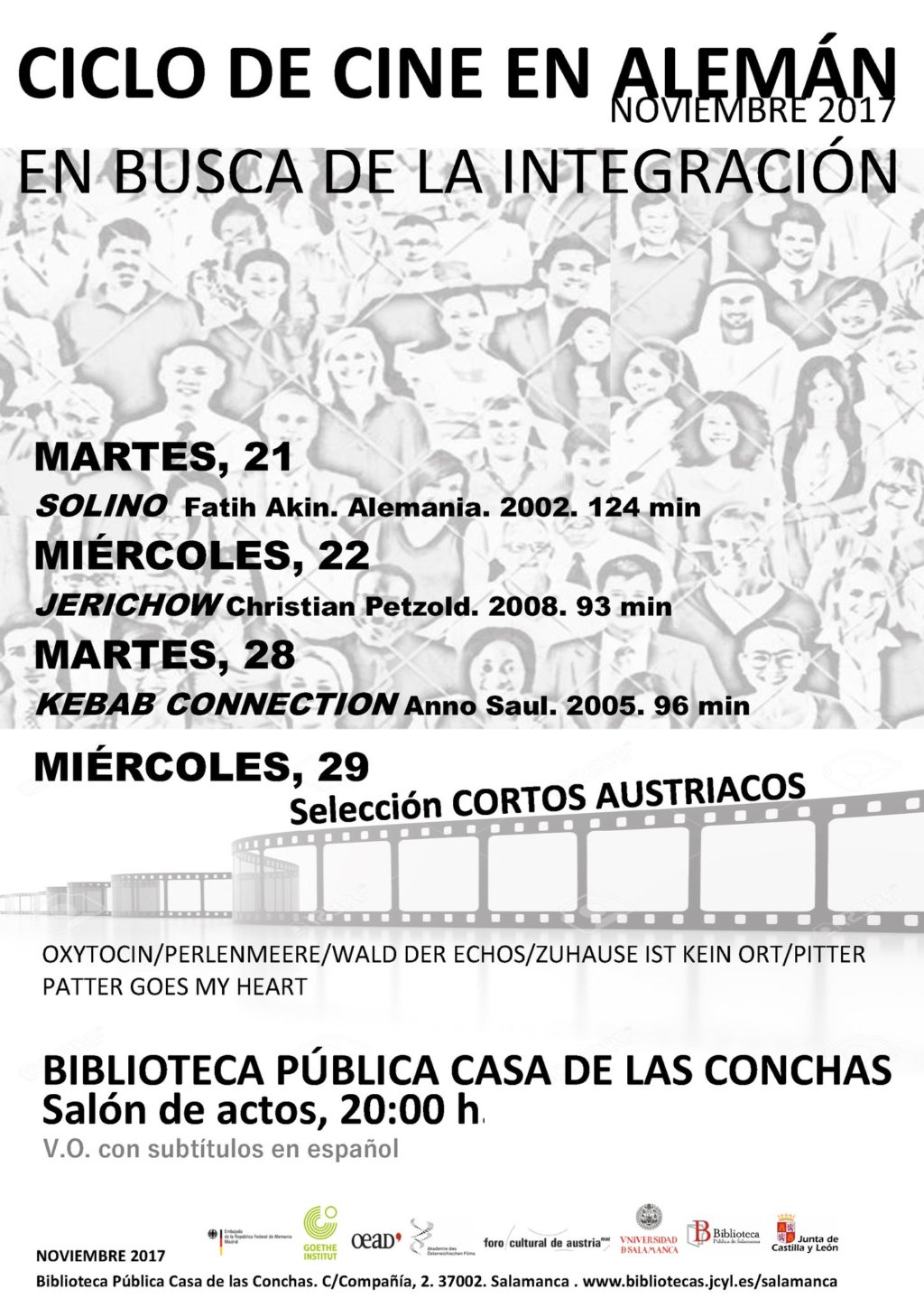 Casa de las Conchas Ciclo de Cine en Alemán En busca de la integración Salamanca Noviembre 2017