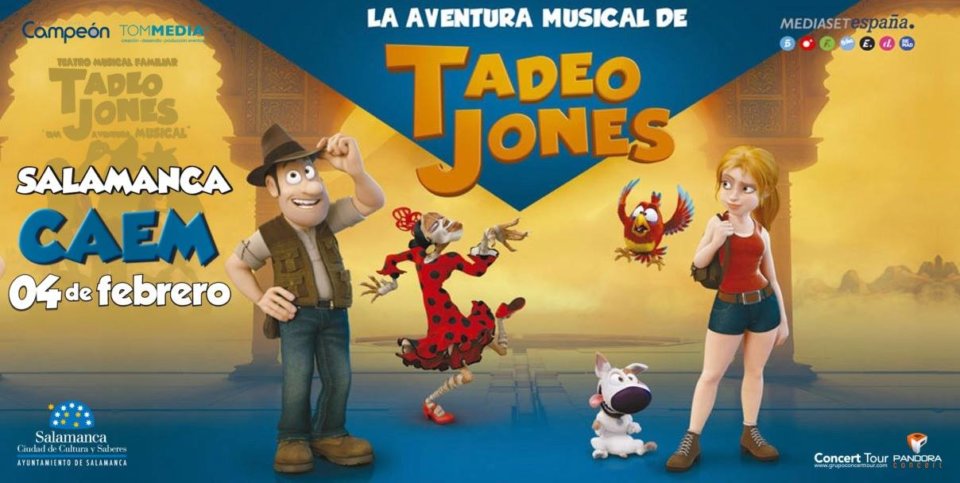 Centro de las Artes Escénicas y de la Música CAEM Tadeo Jones, una aventura musical Salamanca Febrero 2018