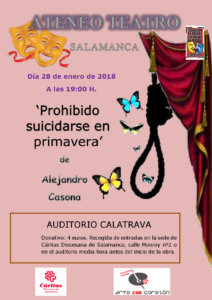 Auditorio Calatrava Ateneo Teatro Prohibido suicidarse en primavera Salamanca Enero 2018