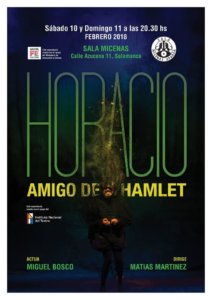 Sala Micenas Adarsa Horacio amigo de Hamlet Salamanca Febrero 2018
