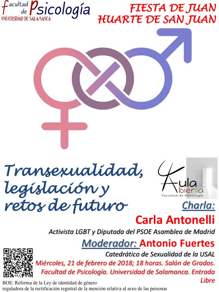 Facultad de Psicología Transexualidad legislación y retos de futuro Universidad de Salamanca Febrero 2018