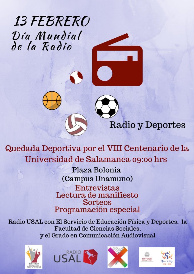 Día Mundial de la Radio Radio y Deportes Universidad de Salamanca Febrero 2018