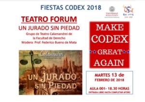 CODEX 2018 Teatro Forum Un jurado sin piedad Salamanca Febrero 2018