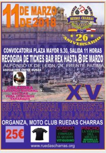 Plaza Mayor XV Ruta Invernal Motociclista Salamanca Marzo 2018