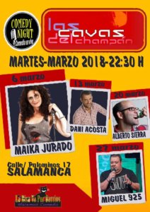Las Cavas del Champán Comedy Night Salamanca Marzo 2018