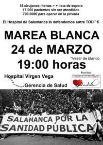 Salamanca Marea Blanca Marzo 2018