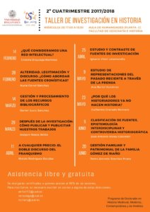 Taller de Investigación en Historia Universidad de Salamanca 2017-2018