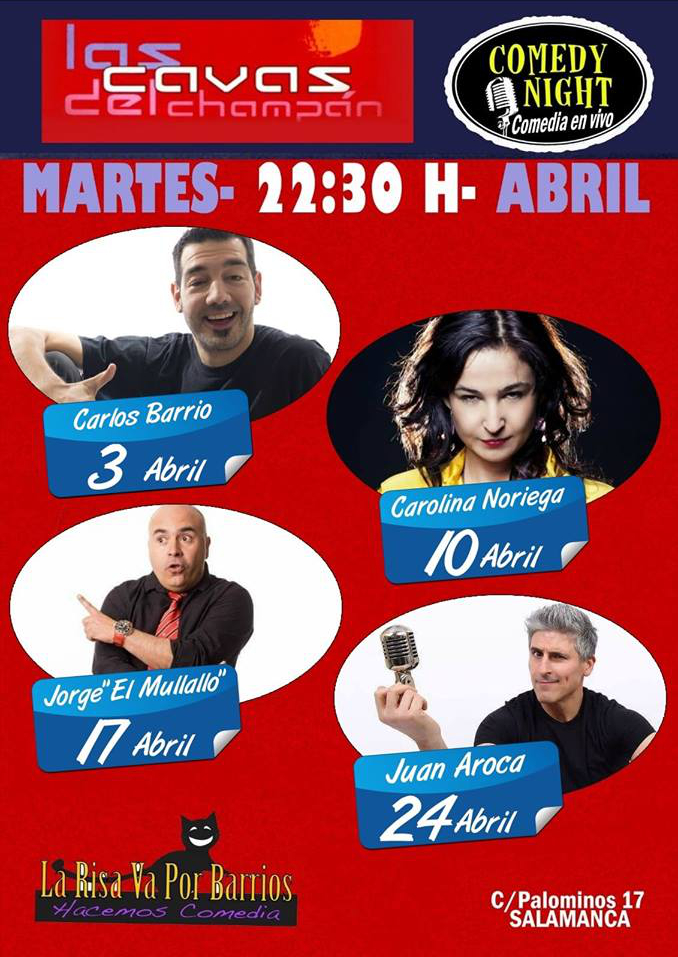 Las Cavas del Champán Comedy Night Salamanca Abril 2018