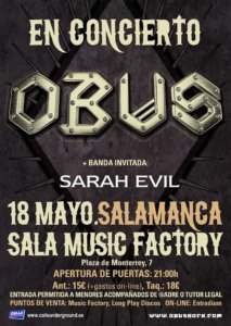 Music Factory Obus + Sarah Evil Salamanca Mayo 2018
