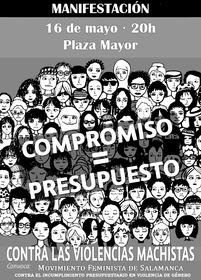 Plaza Mayor Manifestación Compromiso = Presupuesto Salamanca Mayo 2018