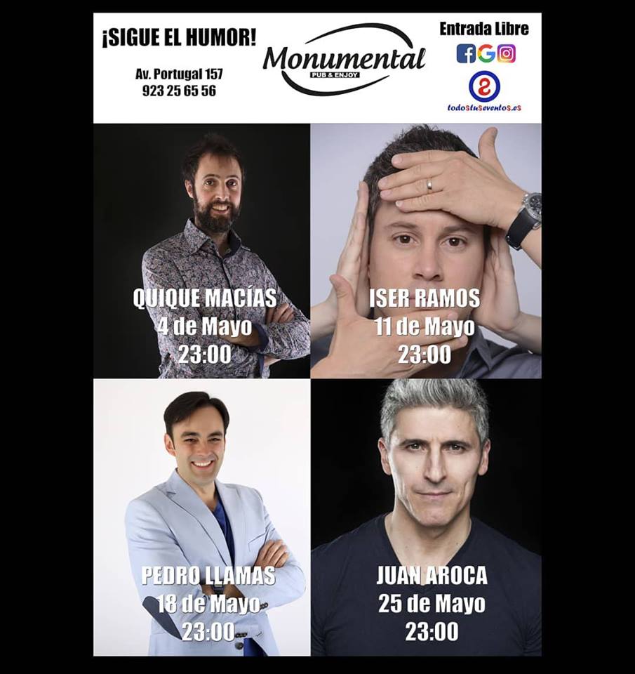 Pub Monumental Humor y magia Salamanca Mayo 2018