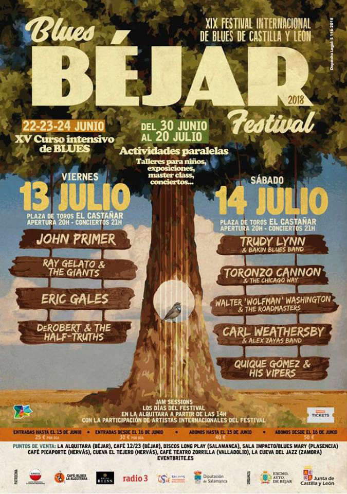 Béjar XIX Festival Internacional de Blues de Castilla y León Blues Béjar Festival 2018 Julio