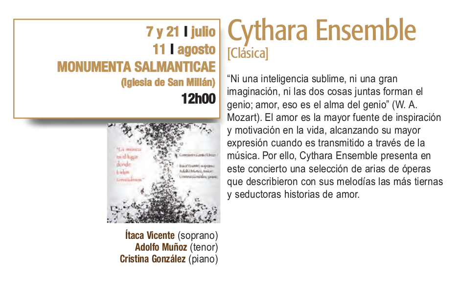 Monumenta Salmanticae Cythara Ensemble Plazas y Patios Salamanca Julio 2018