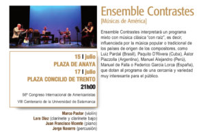 Plaza de Anaya Ensemble Contrastes Plazas y Patios Salamanca Julio 2018