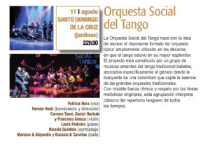 Sala de Exposiciones Santo Domingo de la Cruz Orquesta Social del Tango Plazas y Patios Salamanca Agosto 2018