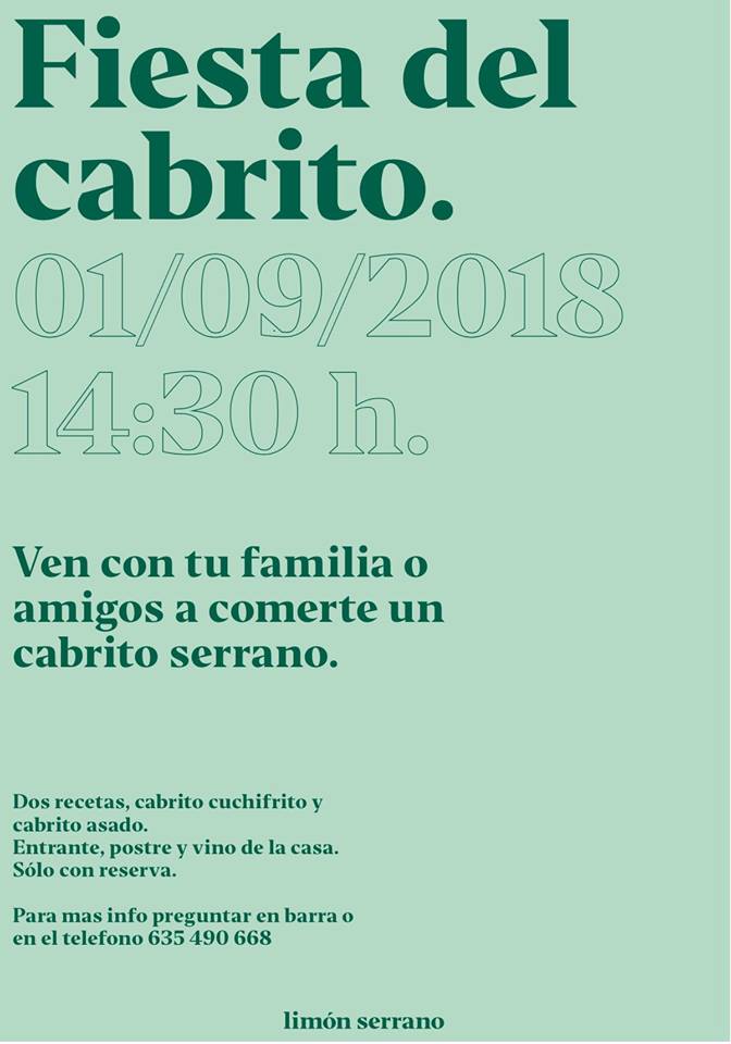 Limón Serrano Fiesta del Cabrito Salamanca Septiembre 2018