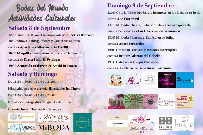Ferias y Fiestas 2018 Bodas del Mundo Salamanca Septiembre