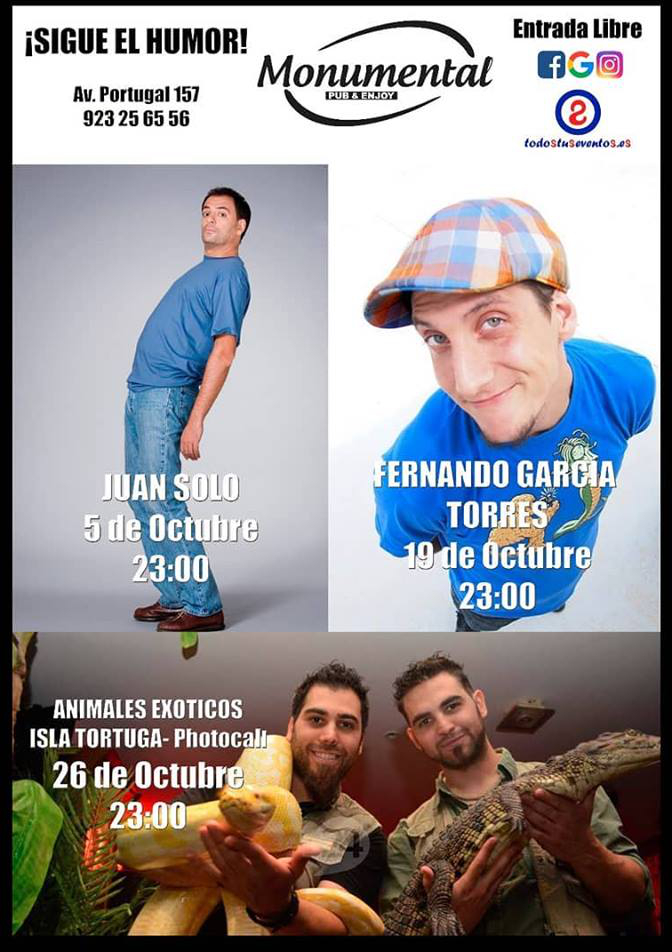 Pub Monumental Humor y magia Salamanca Octubre 2018