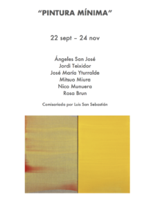 Galería Adora Calvo Pintura mínima Salamanca Septiembre octubre noviembre 2018