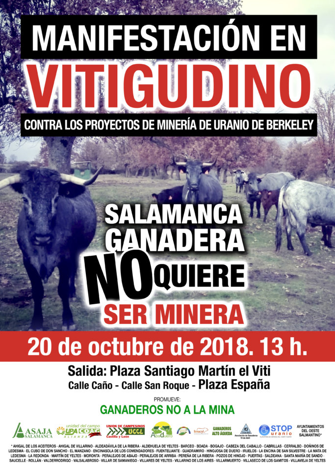 Vitigudino Manifestación Salamanca ganadera no quiere ser minera Octubre 2018