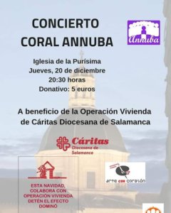 Iglesia de la Purísima Coral Annuba Salamanca Diciembre 2018