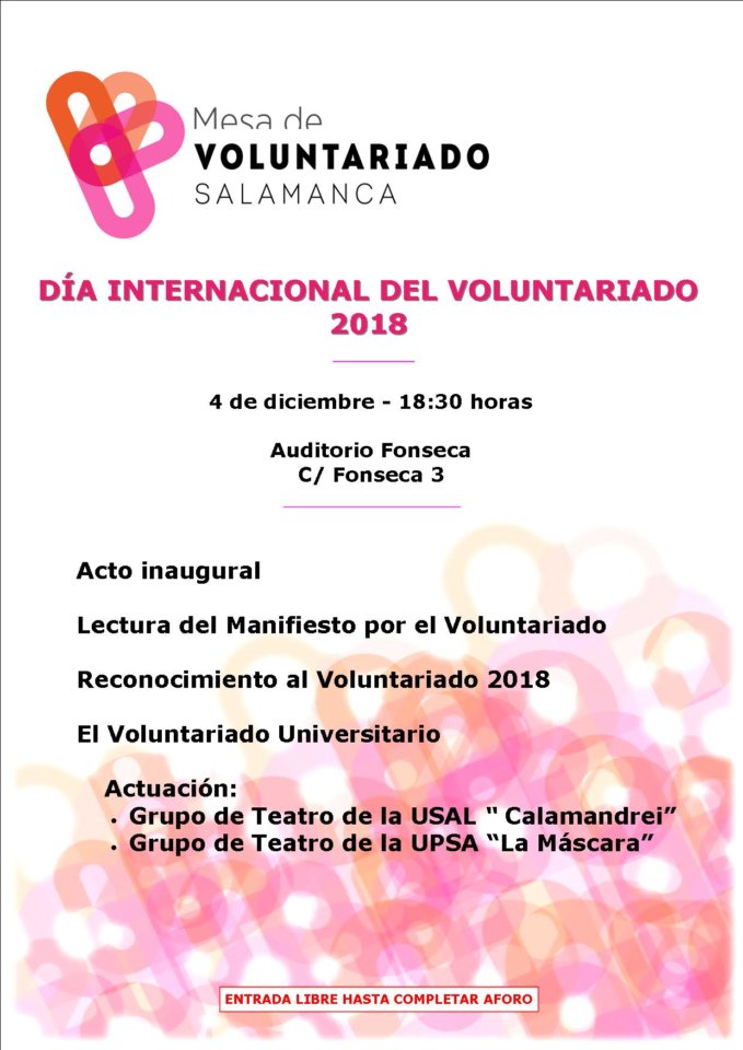 Hospedería Fonseca Día Internacional del Voluntariado Salamanca Diciembre 2018