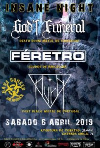Nave Bunker God's Funeral + Féretro + Aura Villares de la Reina Abril 2019