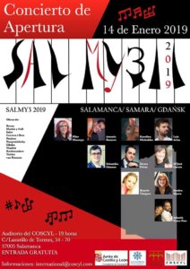 Conservatorio Superior de Música de Castilla y León COSCYL Festival Salmy3 14 de enero de 2019