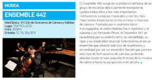 Teatro Liceo Ensemble 442 Salamanca Enero 2019