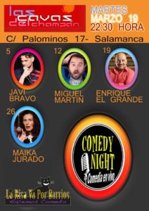 Las Cavas del Champán Comedy Night Salamanca Marzo 2019